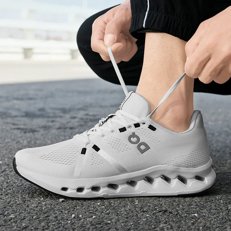 Swivel Buckle Mens Sneakers Spring New Light Adult Sport Shoes Casual Breathable Running Trainers Versatile Daddy Shoes