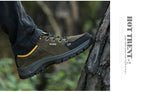 2025 Unisex Leather Hiking Shoes Men Winter Warm Fur Non Slip Sneakers Women Suede Outdoor Footwear Boy Spring Summer Waterproof