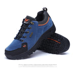 2025 Unisex Leather Hiking Shoes Men Winter Warm Fur Non Slip Sneakers Women Suede Outdoor Footwear Boy Spring Summer Waterproof