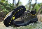 2025 Unisex Leather Hiking Shoes Men Winter Warm Fur Non Slip Sneakers Women Suede Outdoor Footwear Boy Spring Summer Waterproof