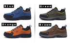 2025 Unisex Leather Hiking Shoes Men Winter Warm Fur Non Slip Sneakers Women Suede Outdoor Footwear Boy Spring Summer Waterproof