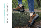 2025 Unisex Leather Hiking Shoes Men Winter Warm Fur Non Slip Sneakers Women Suede Outdoor Footwear Boy Spring Summer Waterproof