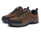 2025 Unisex Leather Hiking Shoes Men Winter Warm Fur Non Slip Sneakers Women Suede Outdoor Footwear Boy Spring Summer Waterproof