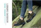 2025 Unisex Leather Hiking Shoes Men Winter Warm Fur Non Slip Sneakers Women Suede Outdoor Footwear Boy Spring Summer Waterproof