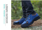 2025 Unisex Leather Hiking Shoes Men Winter Warm Fur Non Slip Sneakers Women Suede Outdoor Footwear Boy Spring Summer Waterproof