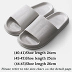 Fashion Men's Women's Sandals Anti-Slip Wear-Resistant EVA Thick Sole Comfortable Home Slippers Bathroom Bath Flip-Flops