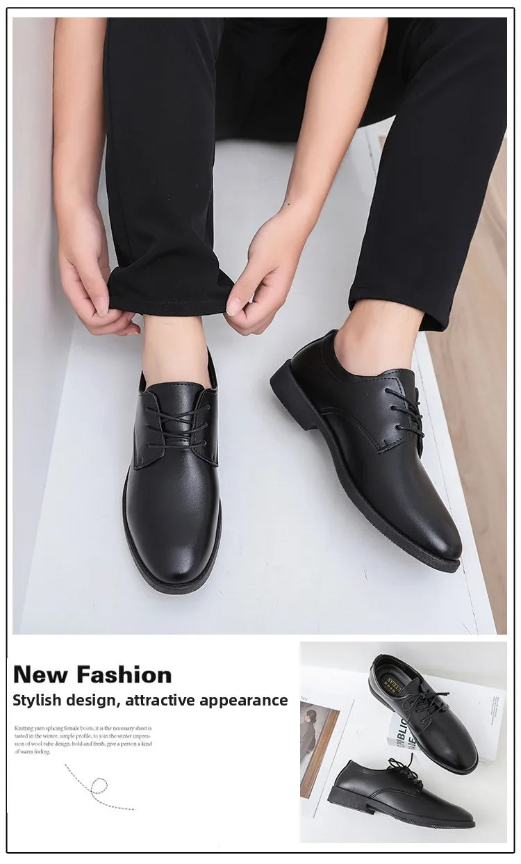 Youth Formal oes Men's Bla Suit oes Soft Bot Busin Interview Casual Wedding oes Leather round Toe Low Heel
