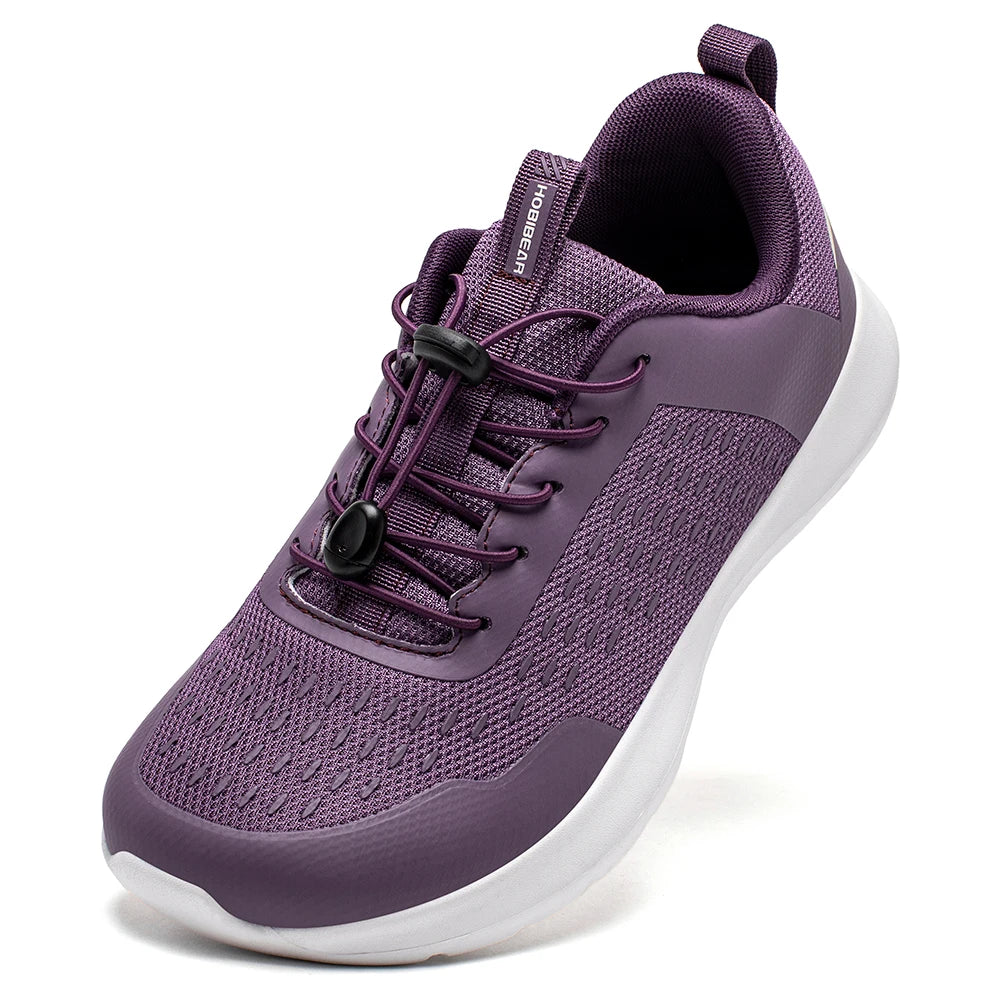 HOBIBEAR Wide Toe Running Shoes for Men Women Elastic Band Non Slip Sneakers Comfortable Walking Shoes