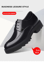 8-10cm Height Increasing Shoes for Men Summer Autumn Inside High Shoes Men's Hollow Business Dress Men's Elevator Leather Shoes