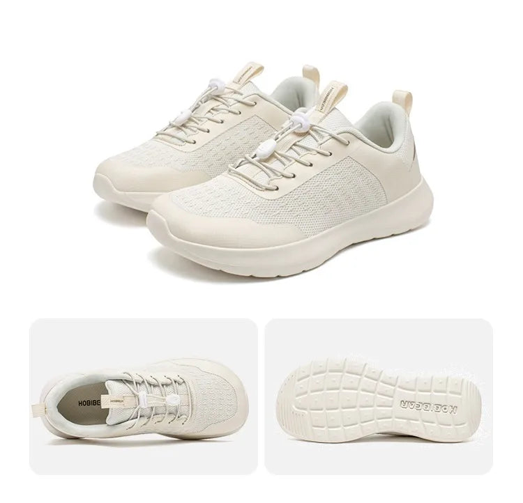 HOBIBEAR Wide Toe Running Shoes for Men Women Elastic Band Non Slip Sneakers Comfortable Walking Shoes