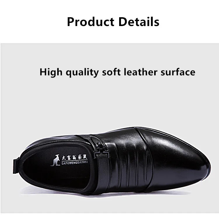 Cheap White Men's Dress Shoes Pointed-Toe Slip-On Leather Shoes Man Big Size 38-48 Casual Business Shoes Men zapatos para hombre