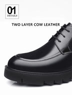 8-10cm Height Increasing Shoes for Men Summer Autumn Inside High Shoes Men's Hollow Business Dress Men's Elevator Leather Shoes