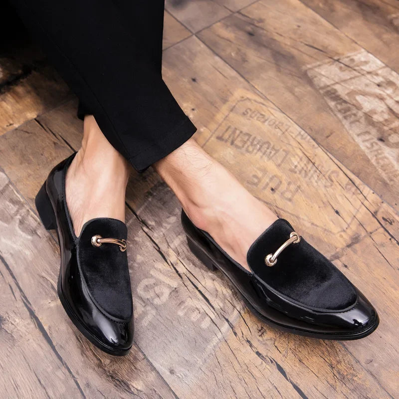 ZapatosPara HombreMen Social Shoe AutumnLuxury Men Dress Leather Shoe Fashion Flat Men Shoe Italian Business Casual Shoes Loafer