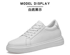 Fashion PU Leather Elevator Shoes for Men 6cm 8cm 10cm Invisible Height Increase White Sneakers Cortex Heightening Casual Shoes