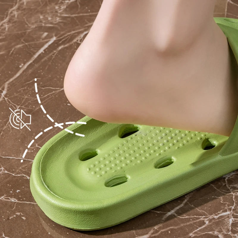 Slippers Men Bathroom Water Leaky Slippers Summer Women Home Couples Non-slip Indoor Home Waterproof Sandals Super Light
