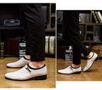 Cheap White Men's Dress Shoes Pointed-Toe Slip-On Leather Shoes Man Big Size 38-48 Casual Business Shoes Men zapatos para hombre