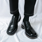 New Spring Autumn Fashion Men Shoes Men Leather Oxfords Shoes Casual Lace-up Formal Business Wedding Dress Shoes Big Size 38-46