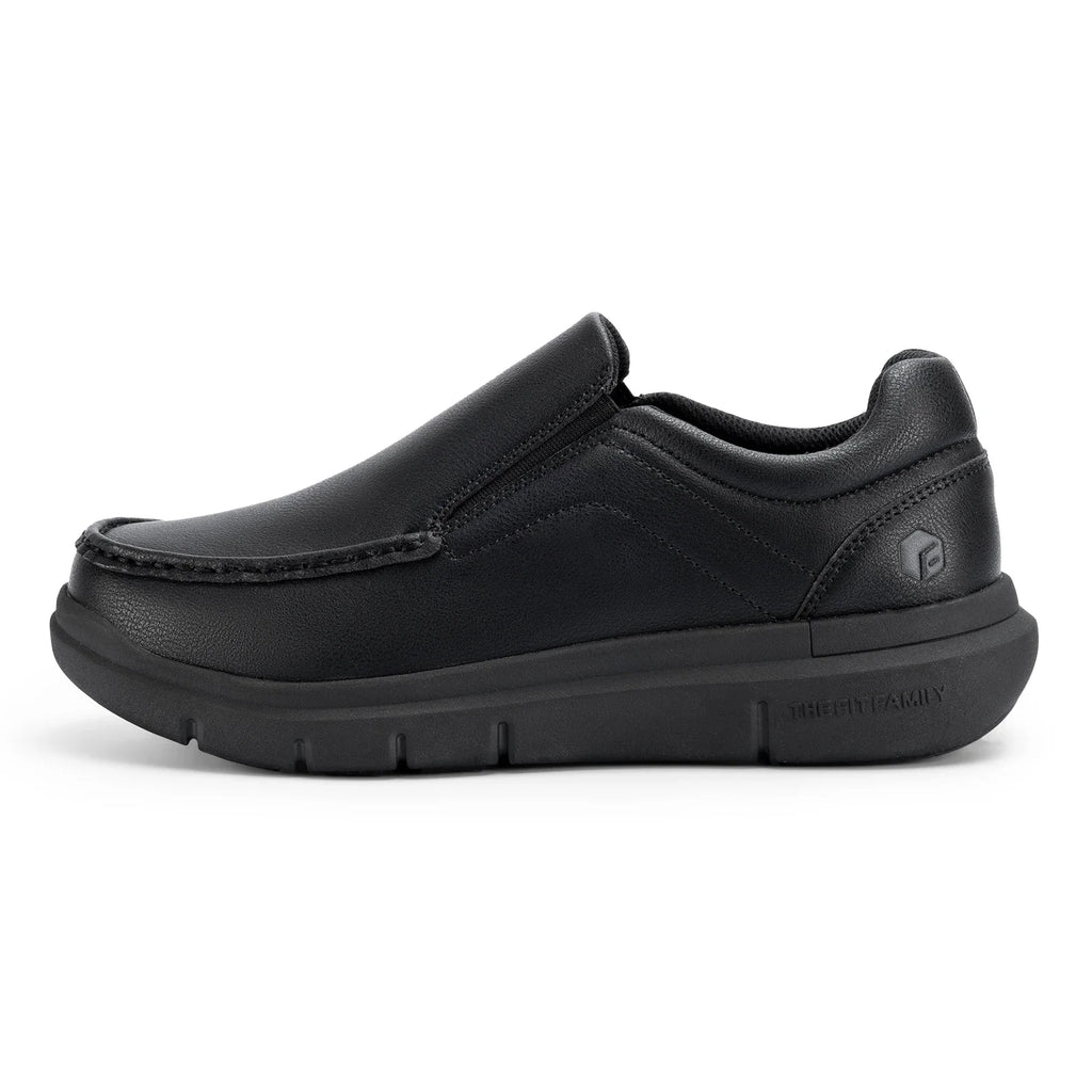 Fitville Men'S Shoes Wide Width Leather Slip-On Casual Shoes Lightweight For Swollen Feet With Arch Support Pain Relief