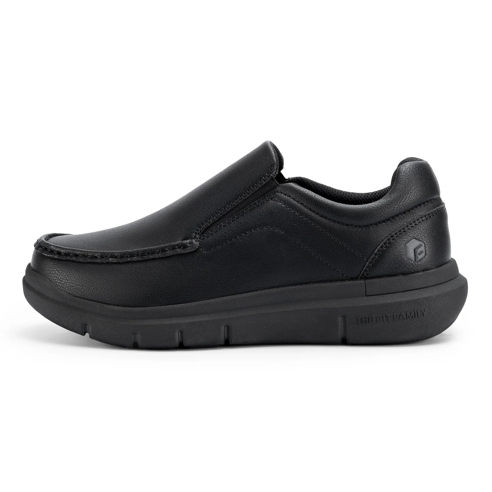 Fitville Men'S Shoes Wide Width Leather Slip-On Casual Shoes Lightweight For Swollen Feet With Arch Support Pain Relief