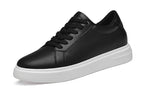 Fashion PU Leather Elevator Shoes for Men 6cm 8cm 10cm Invisible Height Increase White Sneakers Cortex Heightening Casual Shoes