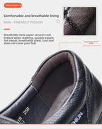 Genuine Leather Men's Shoes Slip-On Driving Shoes Casual Breathable Soft Bottom Anti-Slip Spring Autumn Seasonal Business Formal