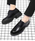 8-10cm Height Increasing Shoes for Men Summer Autumn Inside High Shoes Men's Hollow Business Dress Men's Elevator Leather Shoes