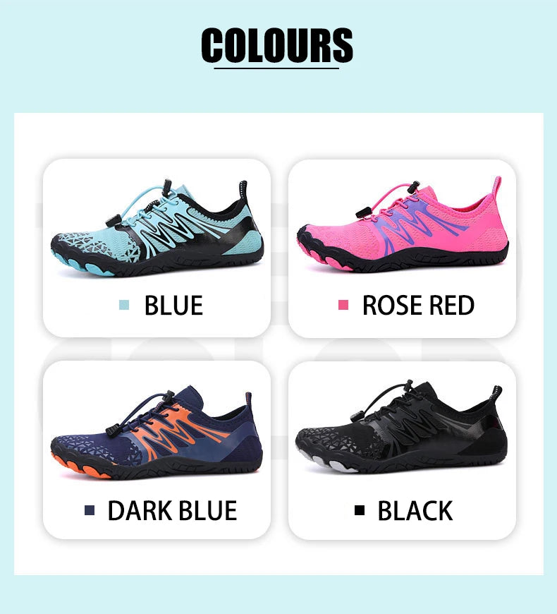 EOCENE Men Women Barefoot Outdoor Sports Aqua Shoes Quick-drying Beach Swimming Fitness Wading Hiking Cycling Water Sneakers