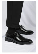 Fashion Purple Dress Shoes Man Party Shoes Casual Business Leather Shoes for Men Comfortable Pointed Toe Men's Formal Shoes 2025