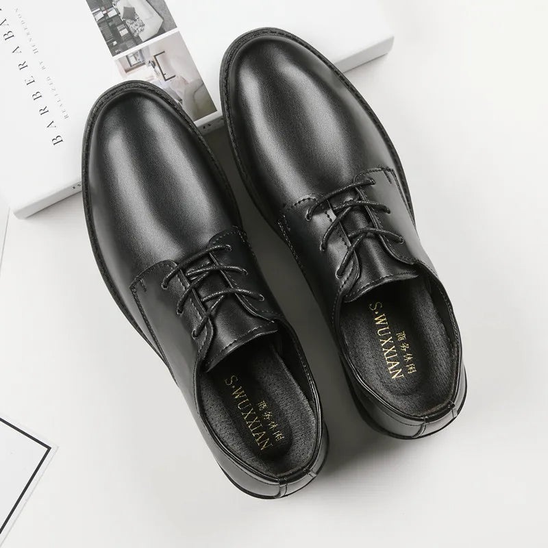 Youth Formal oes Men's Bla Suit oes Soft Bot Busin Interview Casual Wedding oes Leather round Toe Low Heel
