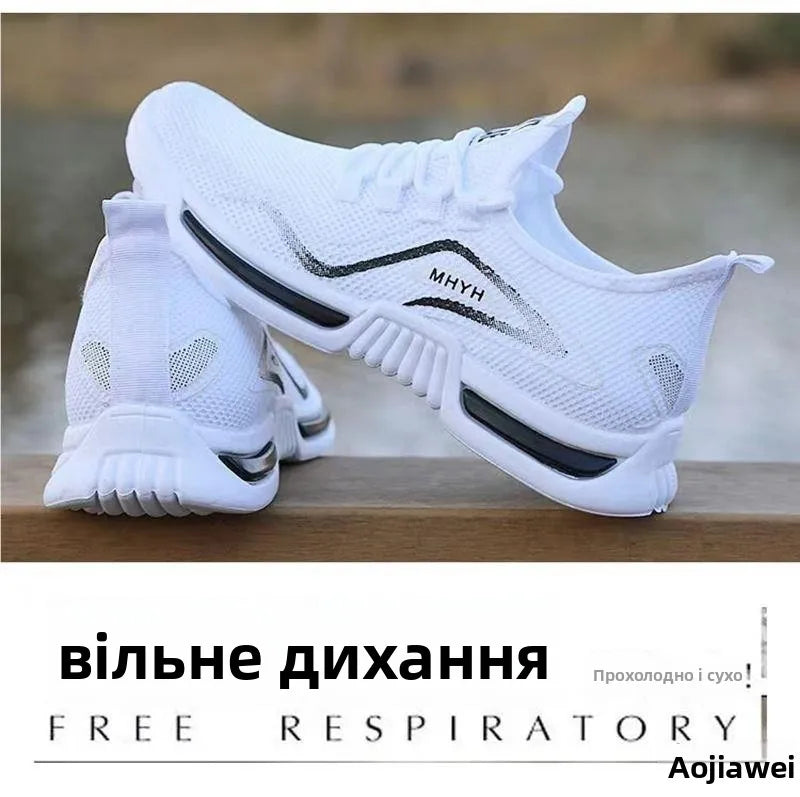 Men's Running oes 2024 New Summer Casual Breathable Ultra-light Anti-slip Sports oes White Me oes for Men