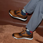 European Luxury Men Sneakers Genuine Cow Leather Monk Strap Basic Double Buckles Wingtip Brogue Casual Office Party Mens Shoes
