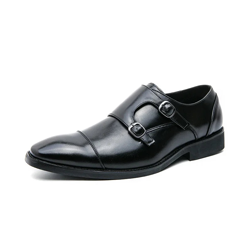 Fashion Designer Formal Slip On Men Dress Shoes New Classic Leather Oxfords For Wedding Party Business Flat Shoes Men's Loafers