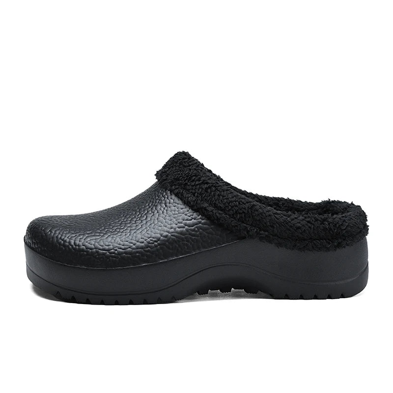 Fashion Winter Men's Warm Slippers Cotton Slippers Waterproof Indoor Outdoor Warm Shoes Men Bedroom Home Plush Warm Slippers