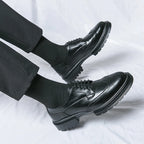 Oxford Shoes Genuine Calfskin Leather Brogue Dress Shoes Classic Business Formal Shoes Man Handcrafted Mens