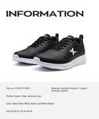 Xtep Running Shoes For Men 2024 Winter Leather Waterproof Sports Shoes Cushioning Wear-Resistant Jogging Sneakers 876419110051