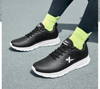 Xtep Running Shoes For Men 2024 Winter Leather Waterproof Sports Shoes Cushioning Wear-Resistant Jogging Sneakers 876419110051