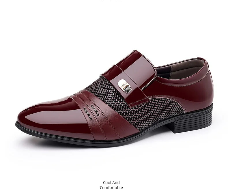Oxford Shoes Men's Luxury Lacquer Wedding Shoe Pointed Toe Dress Shoes for Men Classic Business Men Leather Shoes Big Size 38-48