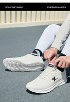 Xtep Running Shoes For Men 2024 Winter Leather Waterproof Sports Shoes Cushioning Wear-Resistant Jogging Sneakers 876419110051