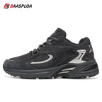 Bassploa Men Running Shoes New Casual Mesh Breathable Lace-Up Sport Shoes Male Fashion Lightweight Non-Slip Walking Shoes
