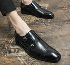 Fashion Designer Formal Slip On Men Dress Shoes New Classic Leather Oxfords For Wedding Party Business Flat Shoes Men's Loafers