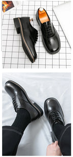New Spring Autumn Fashion Men Shoes Men Leather Oxfords Shoes Casual Lace-up Formal Business Wedding Dress Shoes Big Size 38-46
