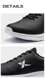 Xtep Running Shoes For Men 2024 Winter Leather Waterproof Sports Shoes Cushioning Wear-Resistant Jogging Sneakers 876419110051
