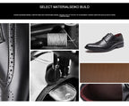 High Quality Height Increase Oxford Dress Shoes Men Genuine Cow Leather Suit Shoes Lift Brogues Wedding Formal Elevator Shoes