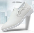 2025 Spring Autumn Men's Dress Shoes Fashion Casual Cow Leather British Pointed Toe Black and White New Designer Shoes Male