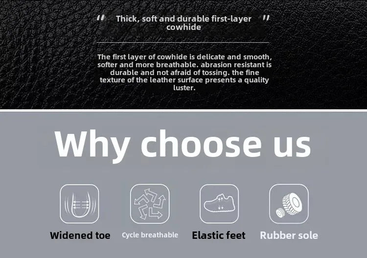 Genuine Leather Men's Shoes Slip-On Driving Shoes Casual Breathable Soft Bottom Anti-Slip Spring Autumn Seasonal Business Formal