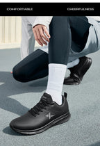 Xtep Running Shoes For Men 2024 Winter Leather Waterproof Sports Shoes Cushioning Wear-Resistant Jogging Sneakers 876419110051