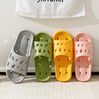 Slippers Men Bathroom Water Leaky Slippers Summer Women Home Couples Non-slip Indoor Home Waterproof Sandals Super Light