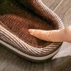 Trend Men Slippers Winter Warm Cotton Slippers Male Flats Soft Non-slip Slides Household Indoor Slippers Large Size 40-51