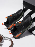 HOBIBEAR Unisex Hiking Sneakers Lace-Up Walking Shoes Outdoor Travel Artificial Leather Sneakers