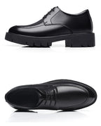 8-10cm Height Increasing Shoes for Men Summer Autumn Inside High Shoes Men's Hollow Business Dress Men's Elevator Leather Shoes